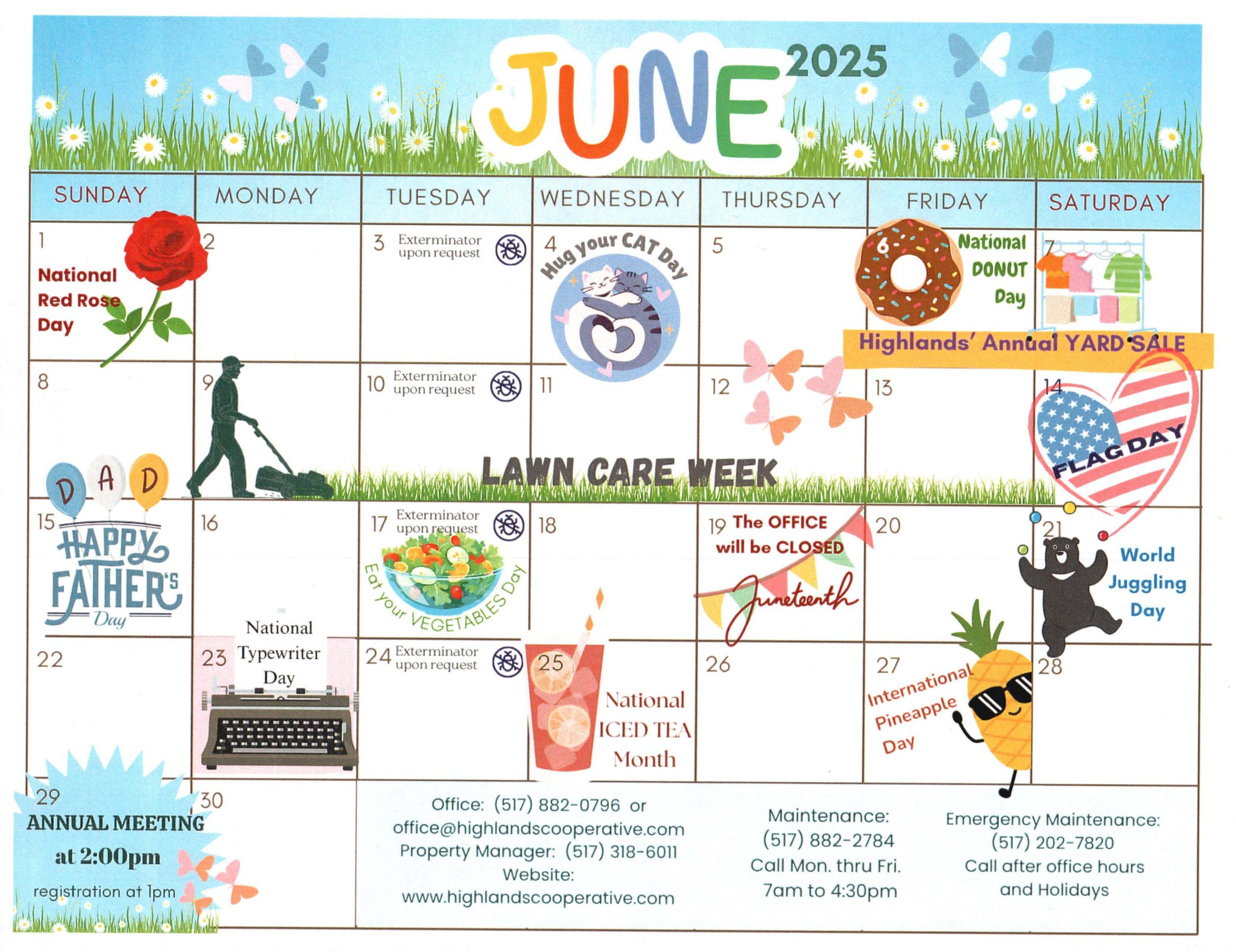 June Calendar 2025